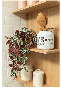 Arranjo Lambari Artificial Com Vaso Pote Verde